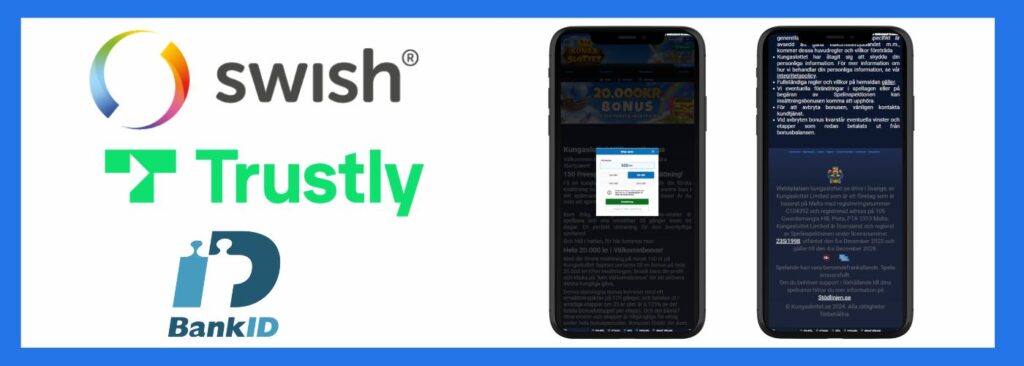 Swish och Trustly på Kungaslottet