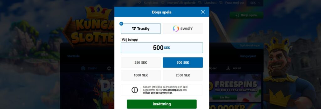 Kungaslottet mobil upplevelse