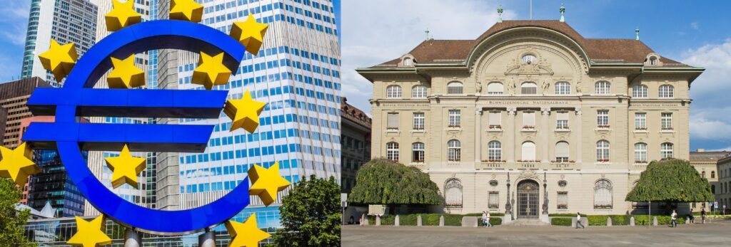 Schweiziska centralbanken (SNB) och Europeiska centralbanken (ECB)