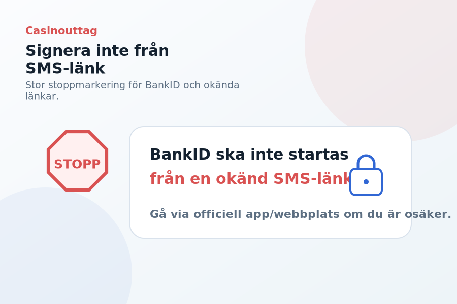 BankID-varning med lås och stoppsymbol